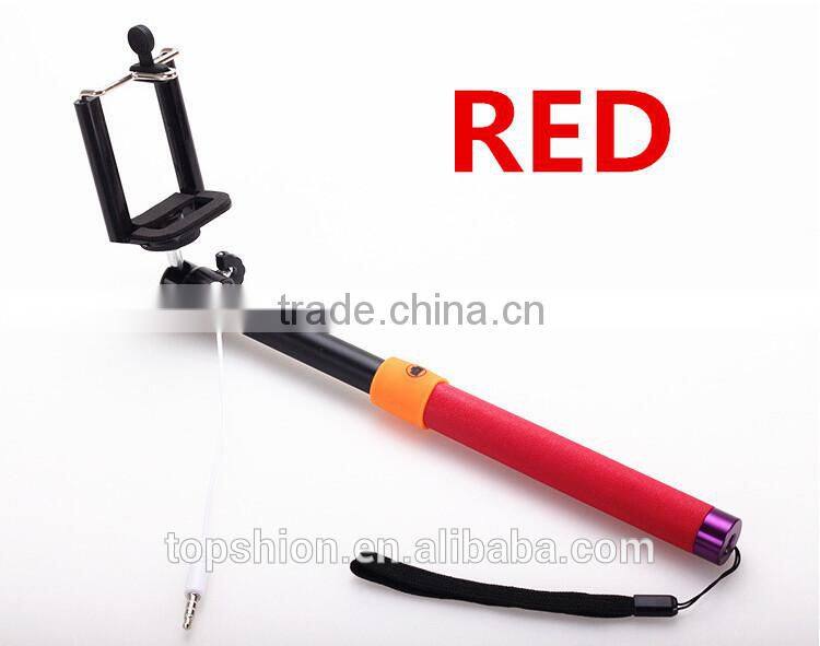 brand new lightweight monopod, wired 3.5mm audio cable handheld monopad, wholesale