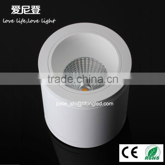 dimmable 8' 26W COB Surface Mounted Downlight 3000K/4000K/5000K 38D warm white cri 90