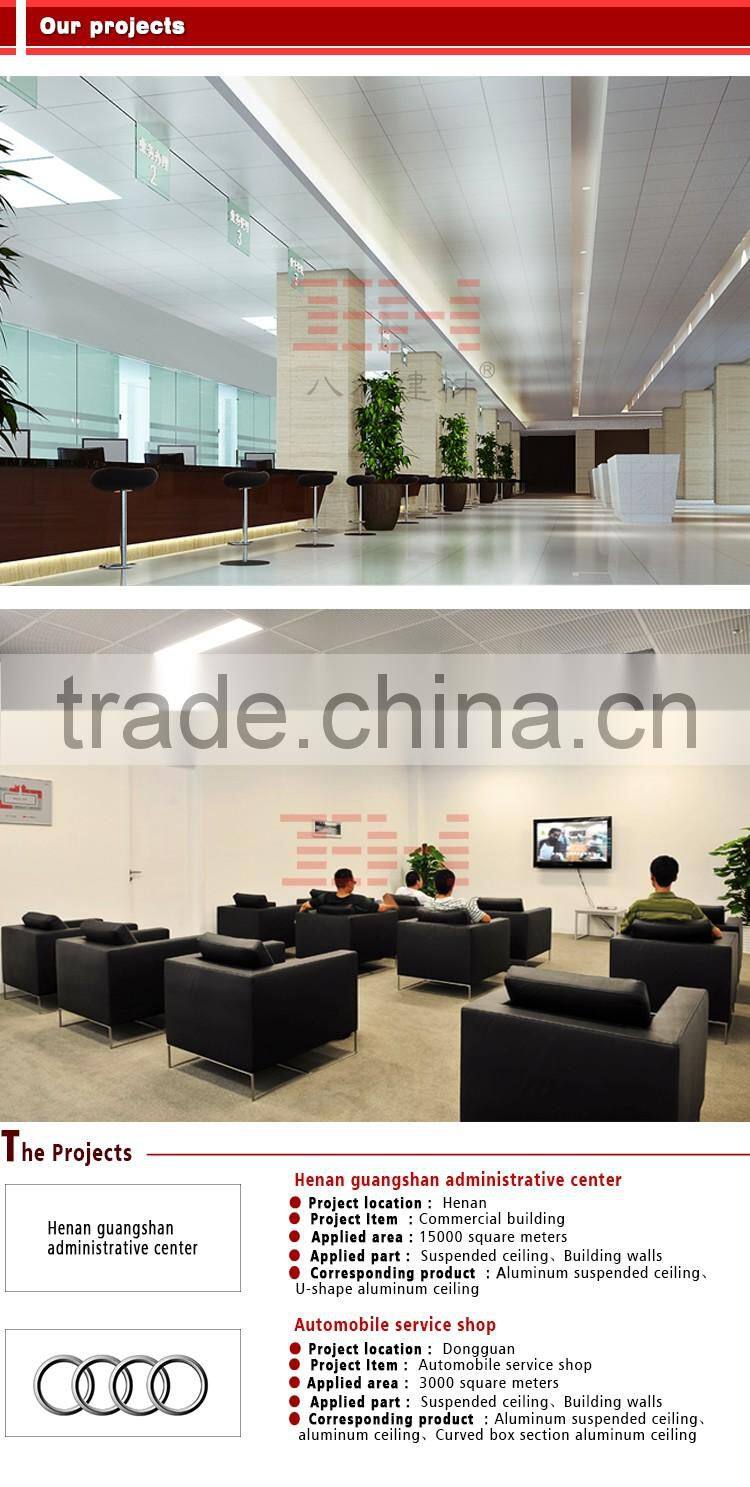 Heat resistant square ceiling aluminum ceiling tile 300x600