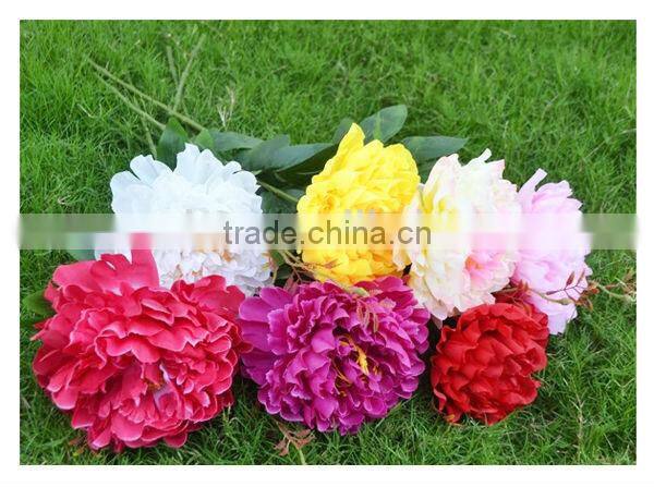 Wholesale modern real touch artificial peony flower/real touch peony flower