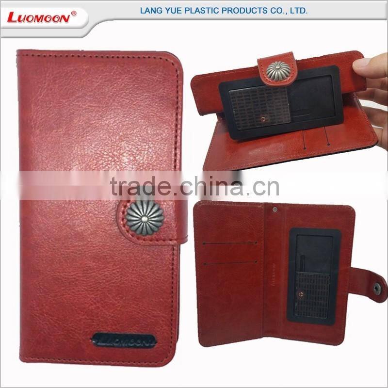 universal wallet stand flip leather phone case for Alcatel flash 3 2 one touch pop star 3 5 fierce xl pixi 3 (4.5)