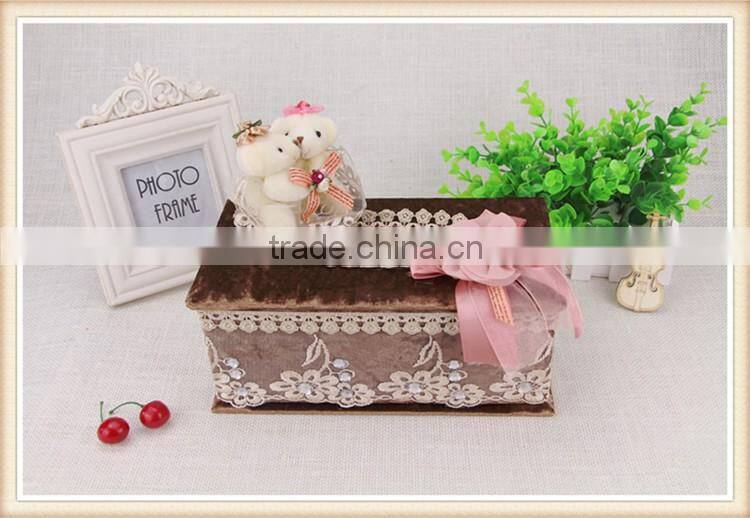 Lovely tissue box with lace for princess