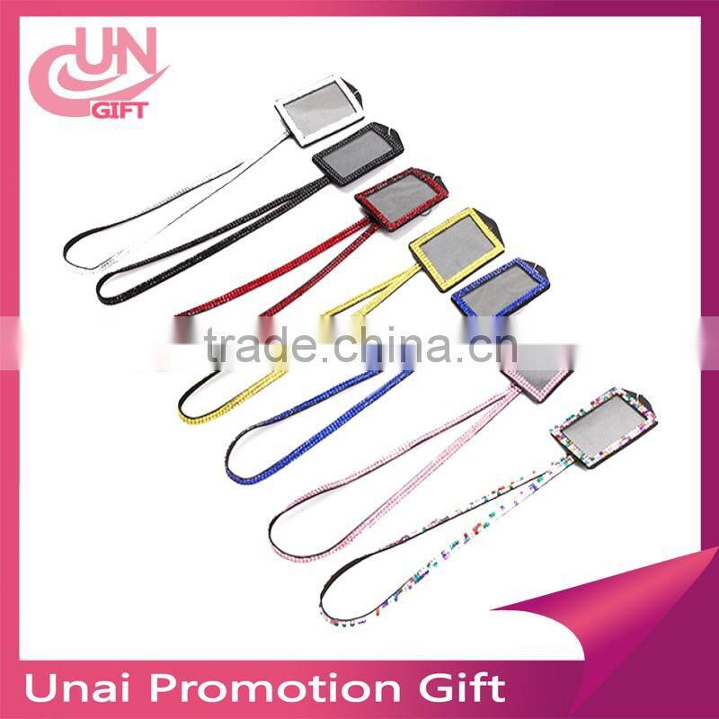 Bling Bling Rhinestone Lanyard With Vertical ID Badge Holder