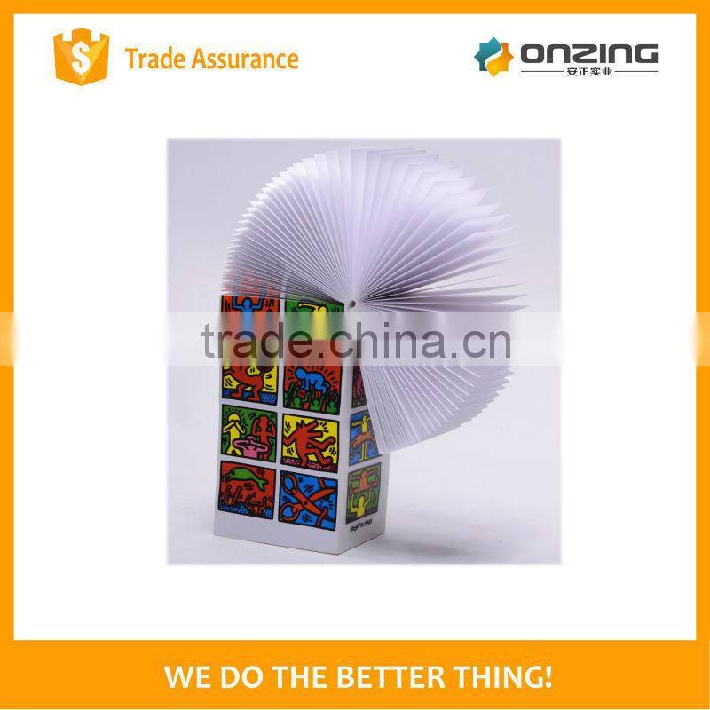 4 sides printing talk deisgn tear off spiral paper notepad cube
