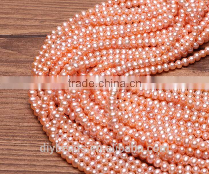 5-5.5mm Natural Freshwater Pearls patato shape surface with little flaw