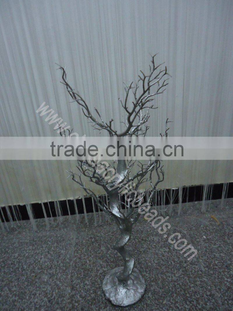 120CM white table mantaniza crystal tree with garland for wedding centerpiece