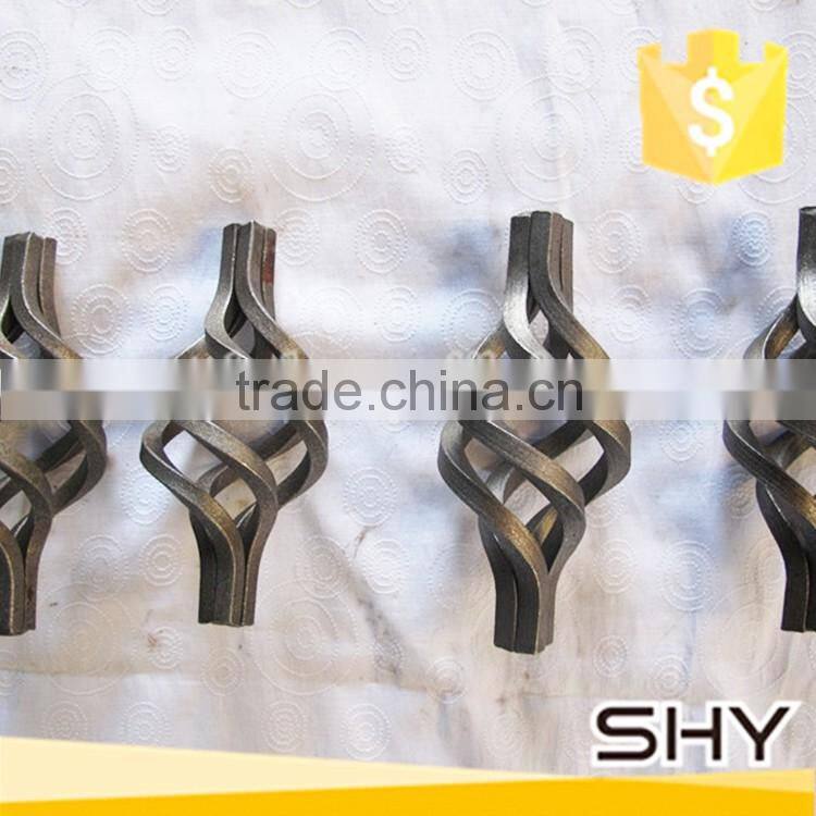 outdoor forged wrought iron balcony railing baluster