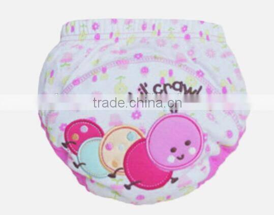 3 layer baby cloth nappy, cute monkey baby diaper, reusable baby nappy, cartoon embroidered training baby cloth nappy,
