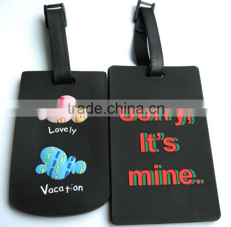 2015 most popular printing picture photo pvc luggage tag wholesale