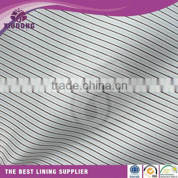 100% polyester men's suit stripe design sleeve lining fabric factory/lining for lining fabric