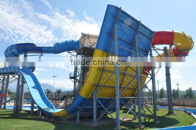 Large outdoor water park tube slides for sale water park equipment