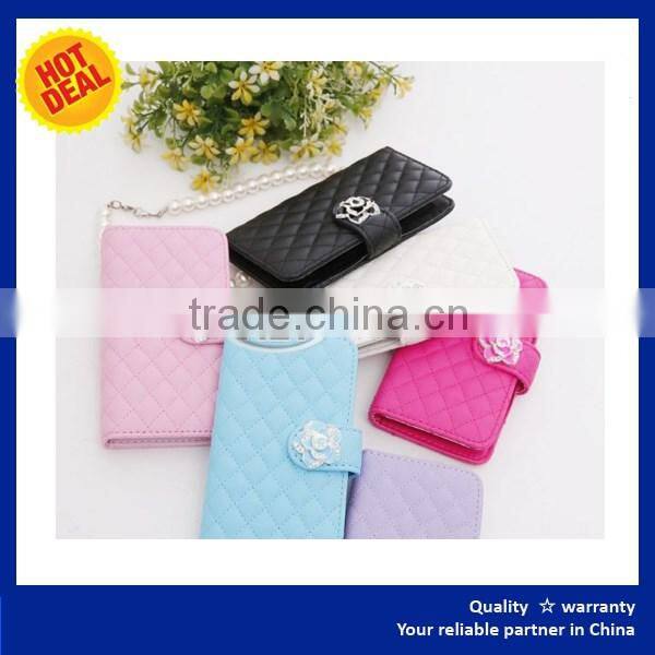 Colour Grid Folio Soft Sheepskin Wallet Leather Case for htc desire