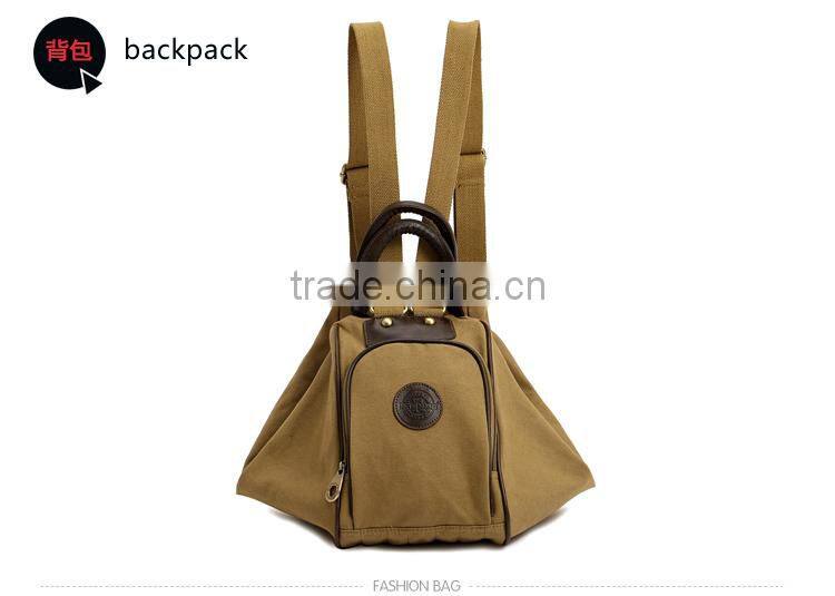 Novel Canvas Shoulder Bag Fashion Handbag Convert To A Backpack From A Shoulder Bag Pattern Shoulder Bag