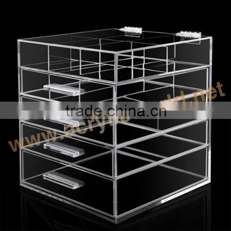 acrylic custom acrylic cosmetic display stand/acrylic makeup display drawers