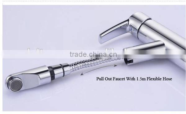 kitchen faucet pull out cold water tap, stainless steel hose, wash basin sink faucet