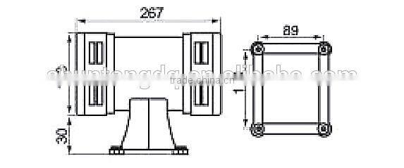 12v/24v siren alarm horn speaker fire red buzzer with 120db MS-590