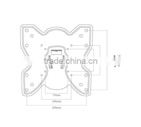 lcd tv wall mount for 17"-42", Full motion lcd monitor mount