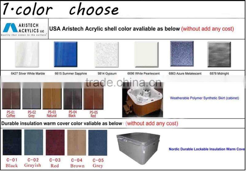 Home use 7 persons outdoor spa with whirlpool