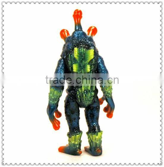 Japanese scary three eyes monsters plastic toys/oem japan child cartoon plastic toys/customized plastic toys manufacturer