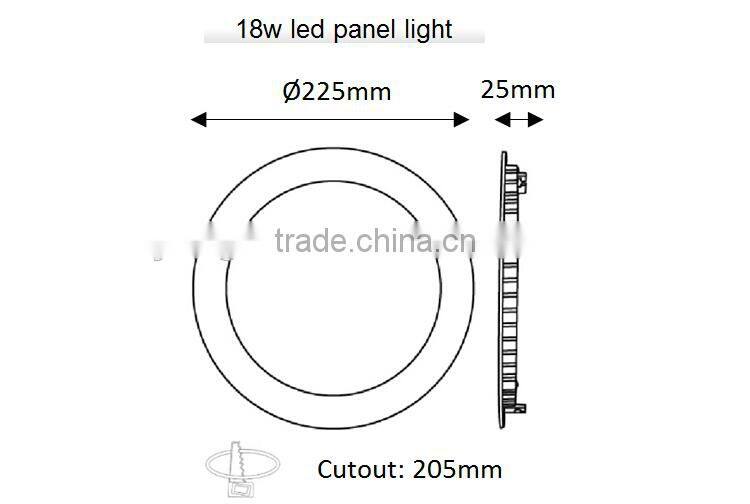 Ceiling recessed light fitting / High power led shop ceiling down light 18 watt / LED commercial downlight