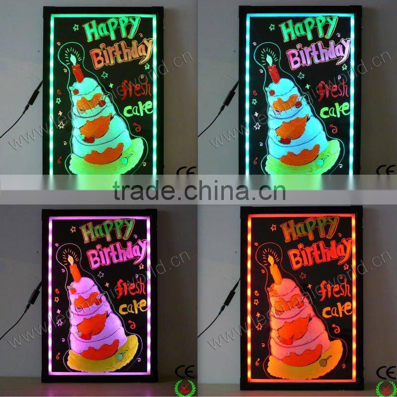 2014 alibaba innovative shanghai led chef menu chalk board