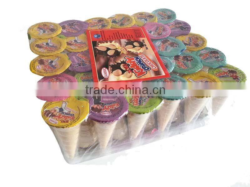 fast food hot chocolate fondue cup with mini biscuits