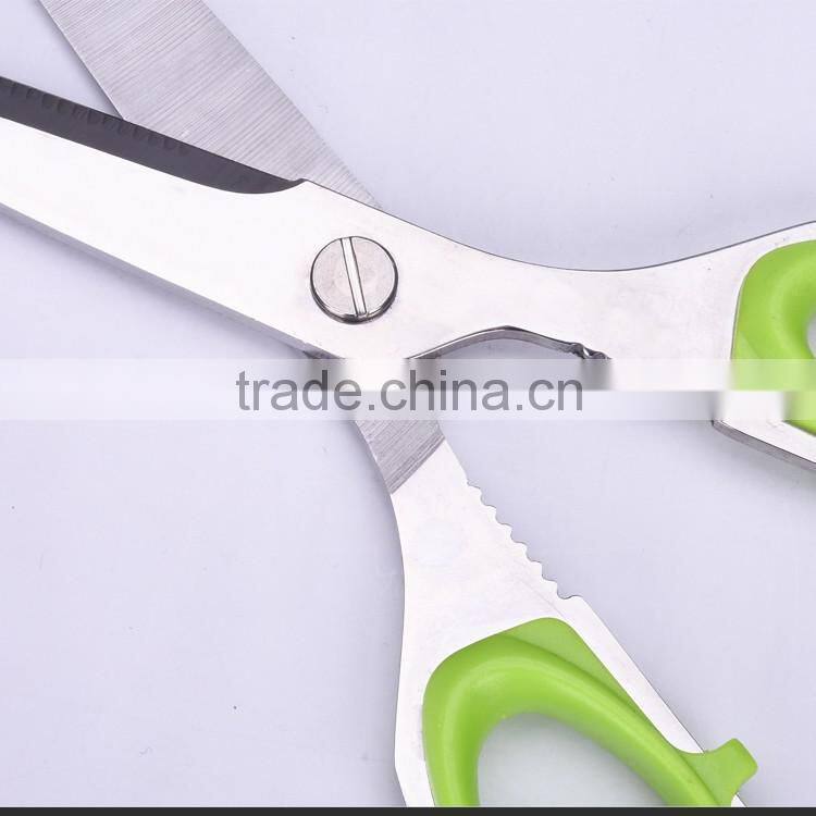 SS16001 -2016 New style and style 8.5" high quality full stainless steel kitchen scissors with TPR handle