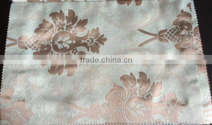 Geometric pattern jacquard curtain, European jacquard fabric, blackout fabric from hangzhou blackout fabric supplier