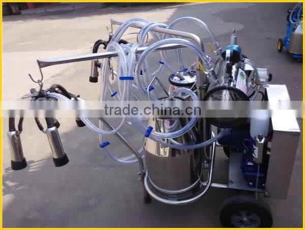 two buckets vacuum pump milking machine