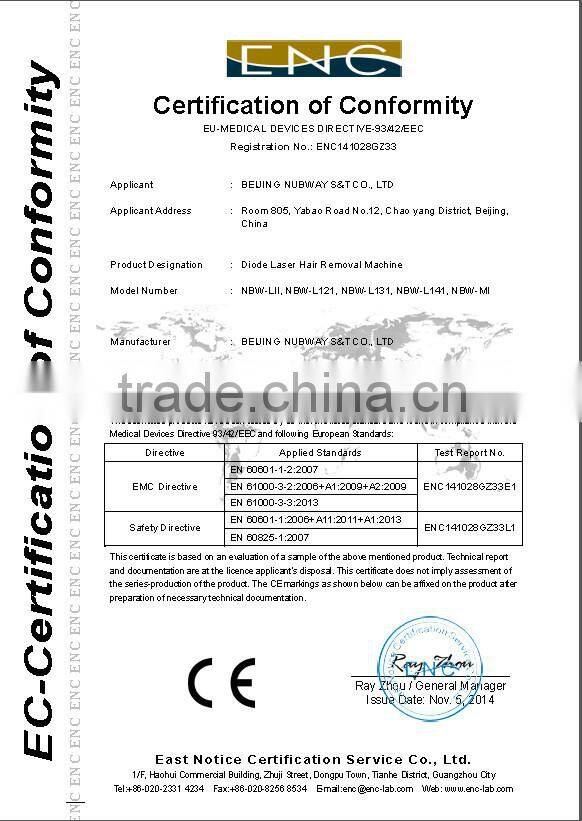 2014 New! Permanent hair removal lasermachines for sale