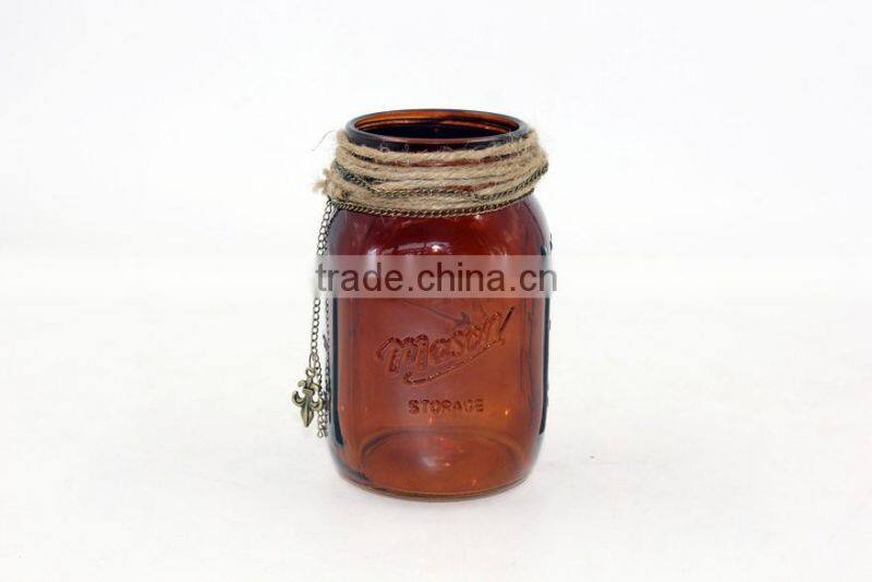 no handmade mason jar glass vase