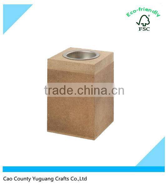Custom Cuboid Shaped Tealight Wooden Candle Holder