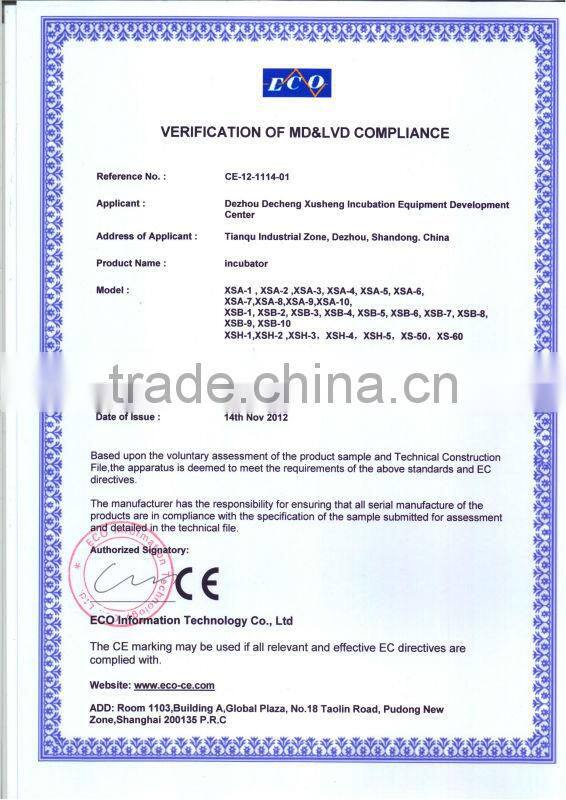 mini small chicken incubator with CE