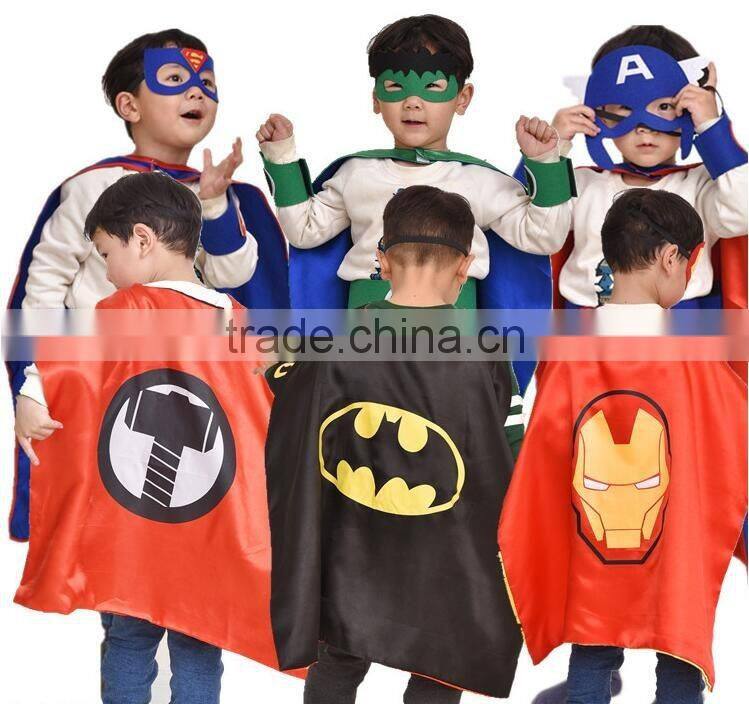 Doule layer Kids Adult Super Hero Capes