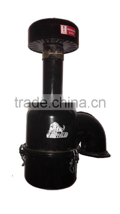 Tractor three stage muffler for diesel engine