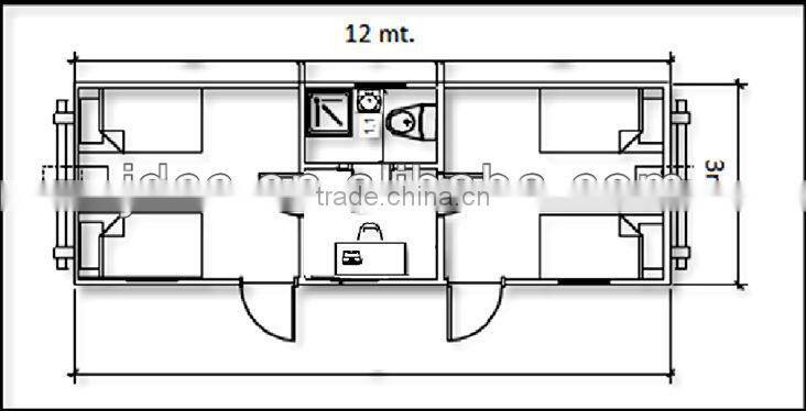 Sandwich panel steel structure container house ISO9001:2000
