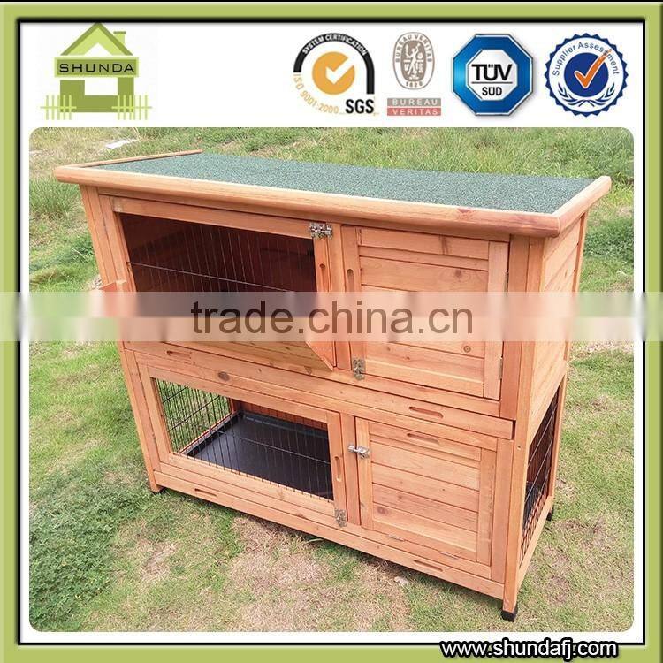 SDR020 Commercial Luxury rabbit cage wooden rabbit cage with Hay rack