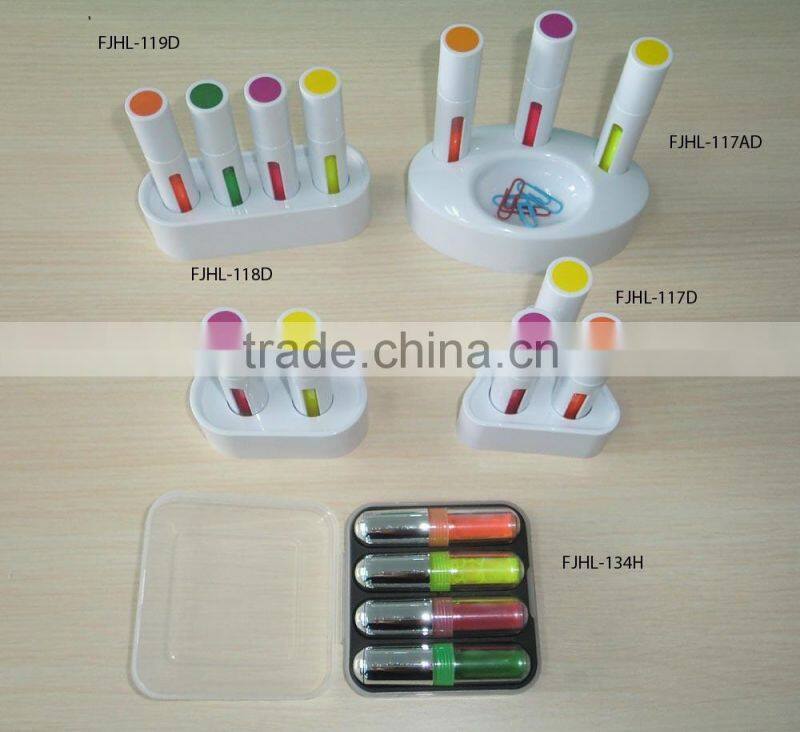 Capsule pill shaped Highlighters/color highlighter pen/multi colored highlighter pen/jumbo highlighter pen/jumbo highlighter pen