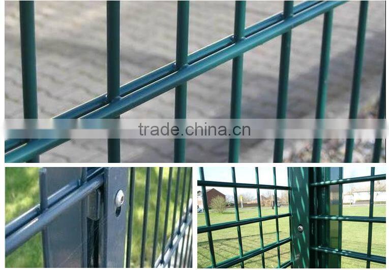 twin welded wire mesh fencing pvc coated double wire hebei factory