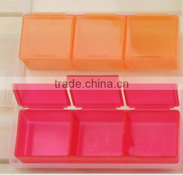 21 cells colorful medicine chest box case