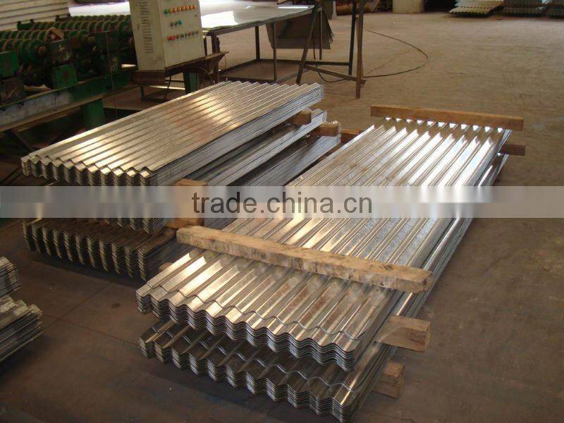 galvanized steel covered and steel strip packed corrugated sheet