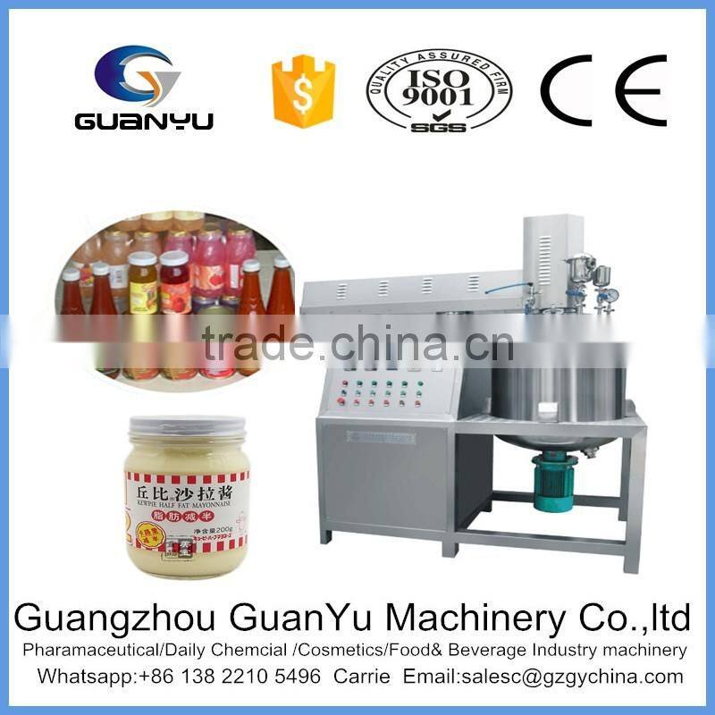 GYE-50 stainless steel vacuum emulsifying mixer for mayonnaise production line