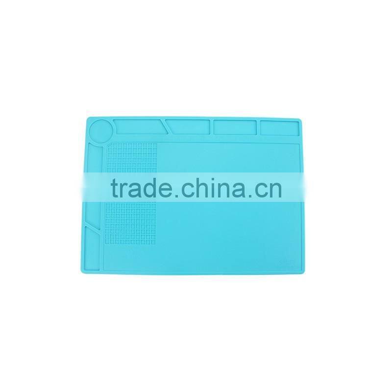 Heat Insulation Desk Mat Maintenance Platform Bga 35*25cm mobile phone repair Soldering Silicone Pad With 20cm Scale Ruler