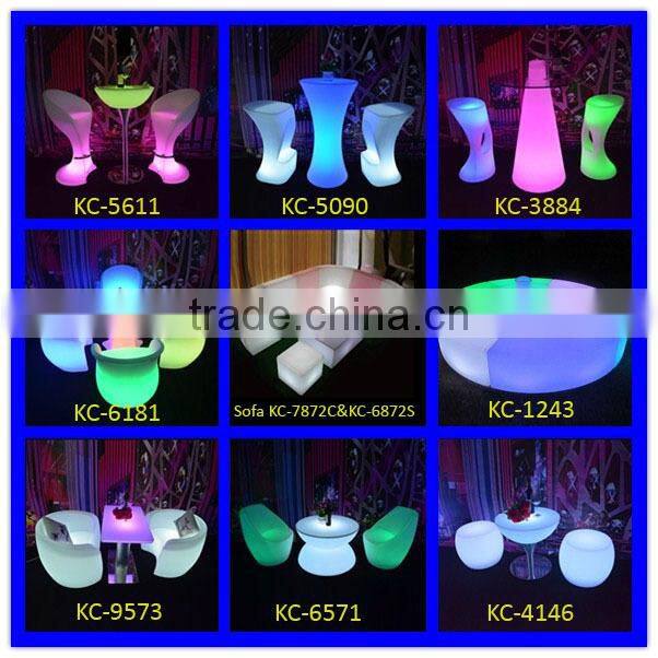 LED illuminated cocktail table party led lighted table bar furniture KFT-6076