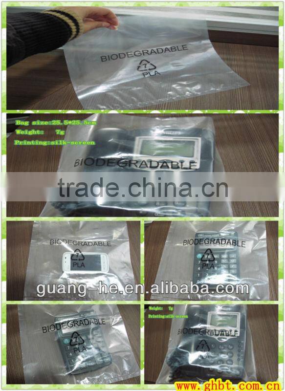 100% Biodegradable eco-friendly PLA plastic bag for electric calculator
