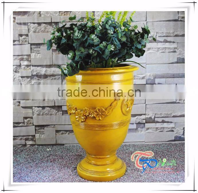 Fiberglass Europe Style Roman Garden Flower Planter