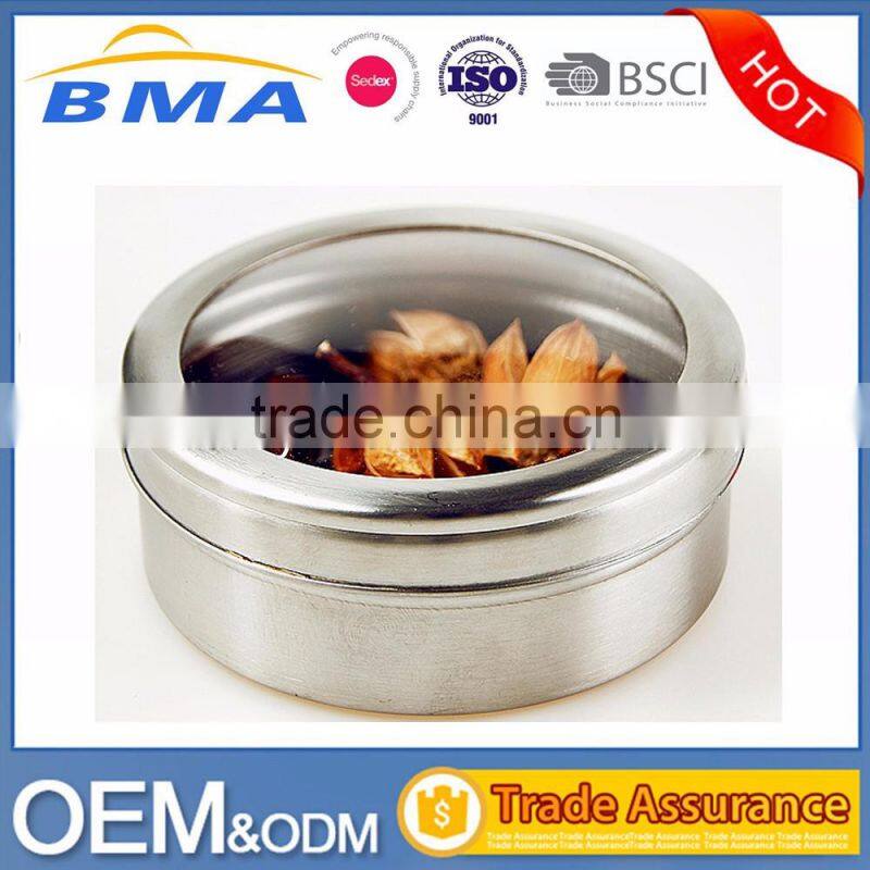 Stainless Steel Spice Tin Cans Tins Containers with Clear Deep Window