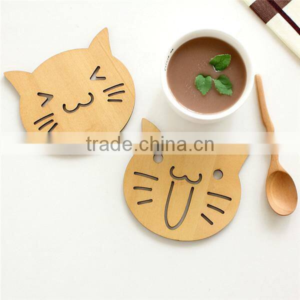 fancy laser engrave custom decor wood coaster wholesale