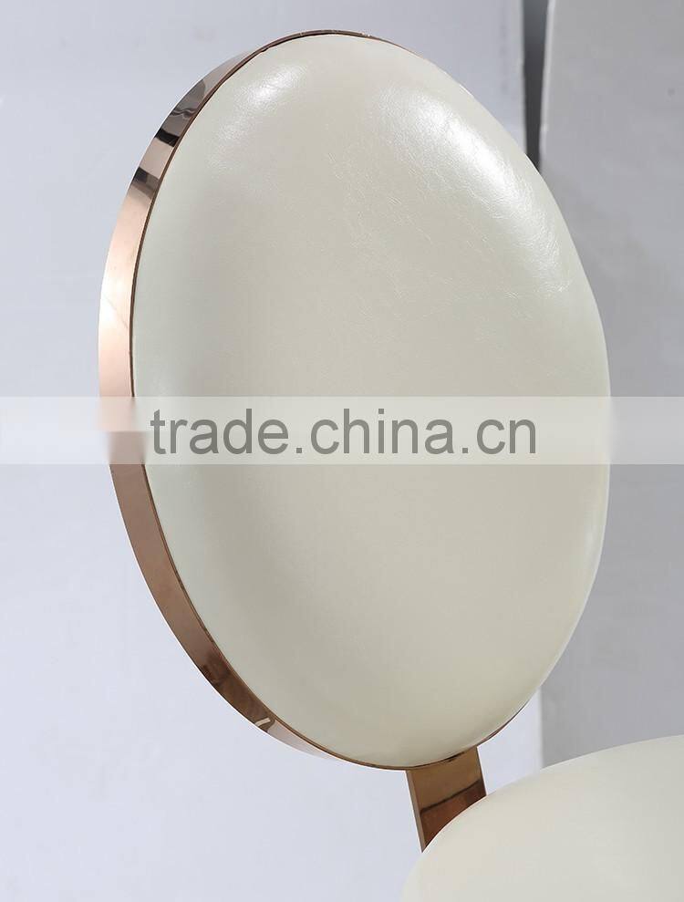 New model noble wedding use white leather banquet chair