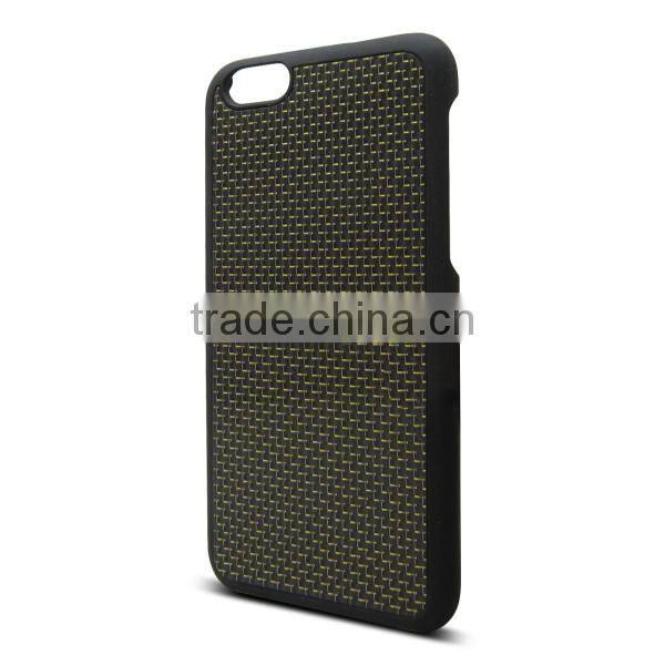 Spray Oil PC Bottom + Real Gold Carbon 3K Plain Weave Fiber Mobile Phone Case For iPhone 6